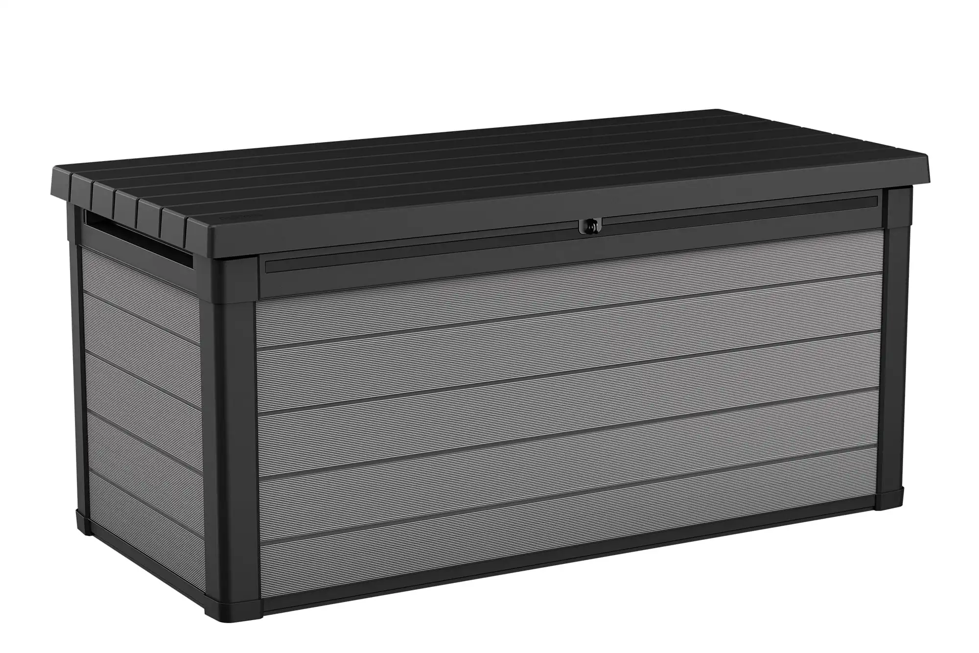

Keter Premier Outdoor 150 галлонов деревянная и полимерная колода, черная и серая