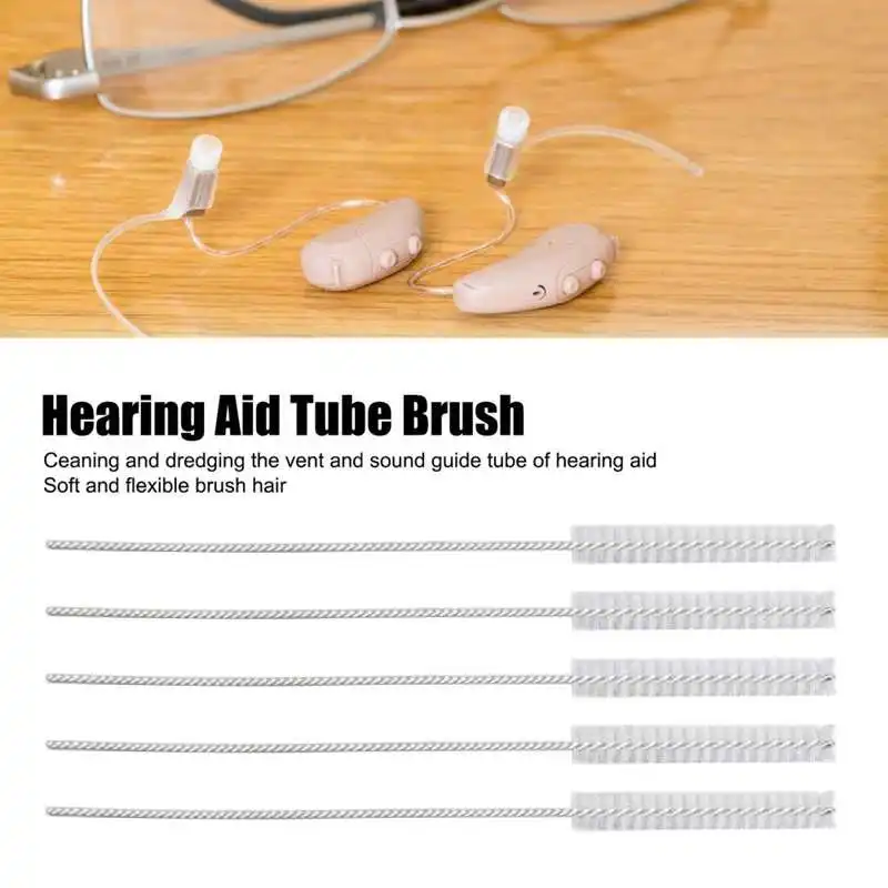 10Pcs 2.5mm Portable Hearing Aid Vent Cleaning Brush Nylon Hair Soft Brush Hearing Aid Tube Air Holes Cleaning Tool Accessories 3