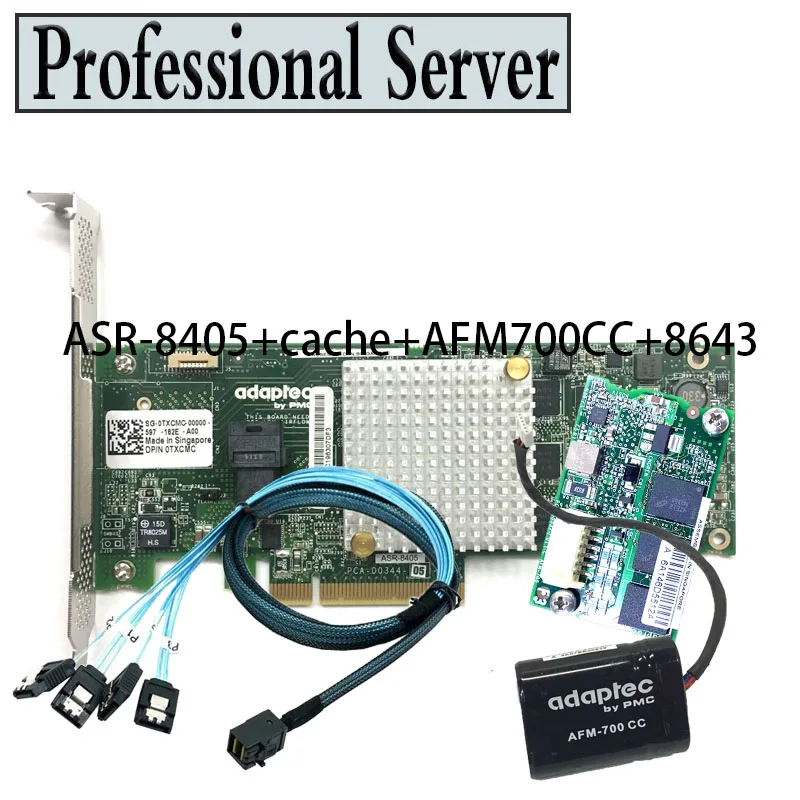 Adaptec 8405 RAID Controller – 4 Ports Intern, SAS/SATA, PCIe X8 3.0, Mit 1024 MB Cache