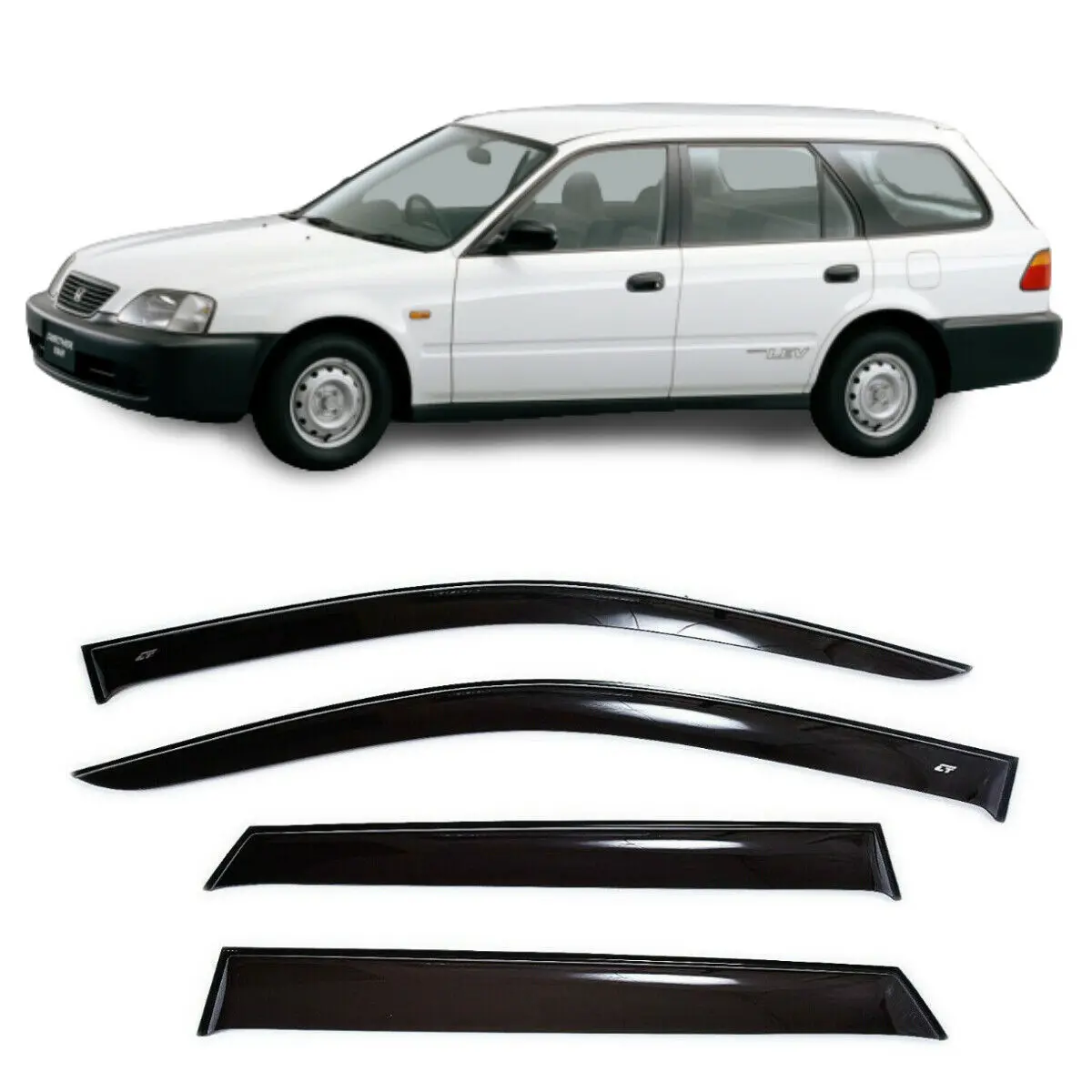 Дефлекторы окон Cobra Tuning H13696 на авто Honda Partner 1996-2006 4 шт./комп. ветровики от дождя