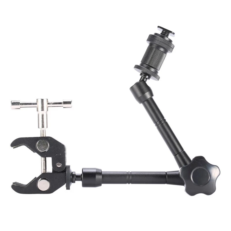 Adjustable 11-Inch Articulating Magic Arm with Super Clamp