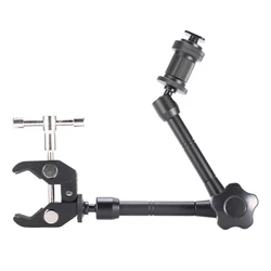 Adjustable 11 - Inch Articulating Magic Arm with Super Clamp (11in Arm with Clamp)
