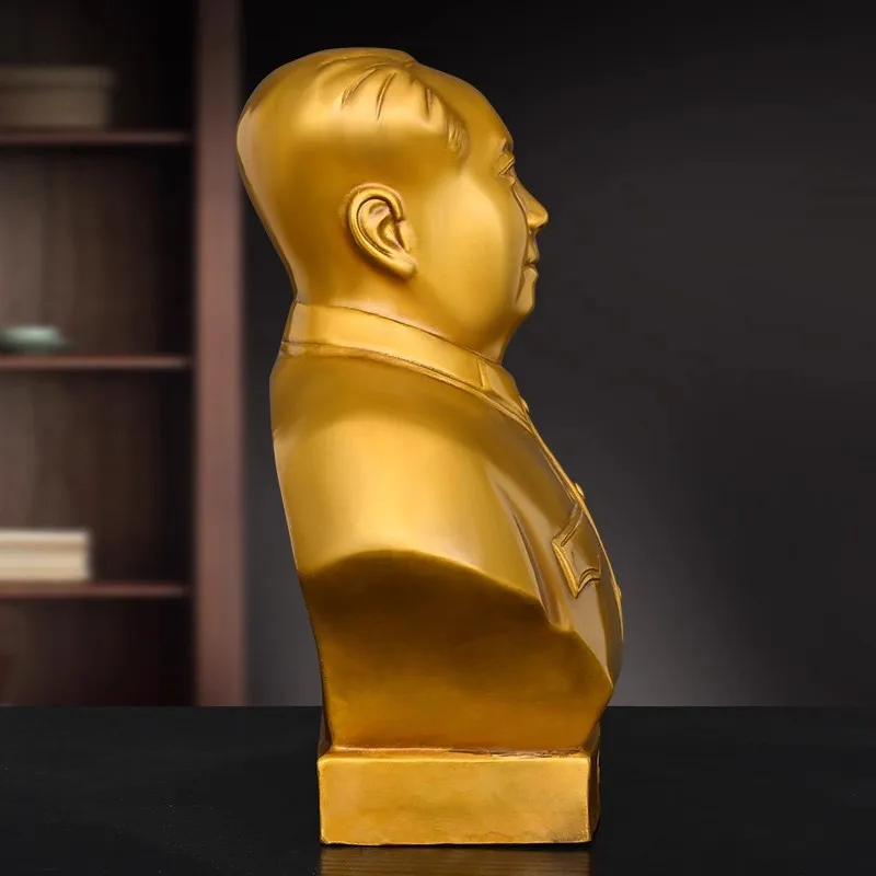 Brass Chairman Mao ornament, great man Mao grandfather portrait, home decor,  bronze half body portrait of Comrade Mao Zedong