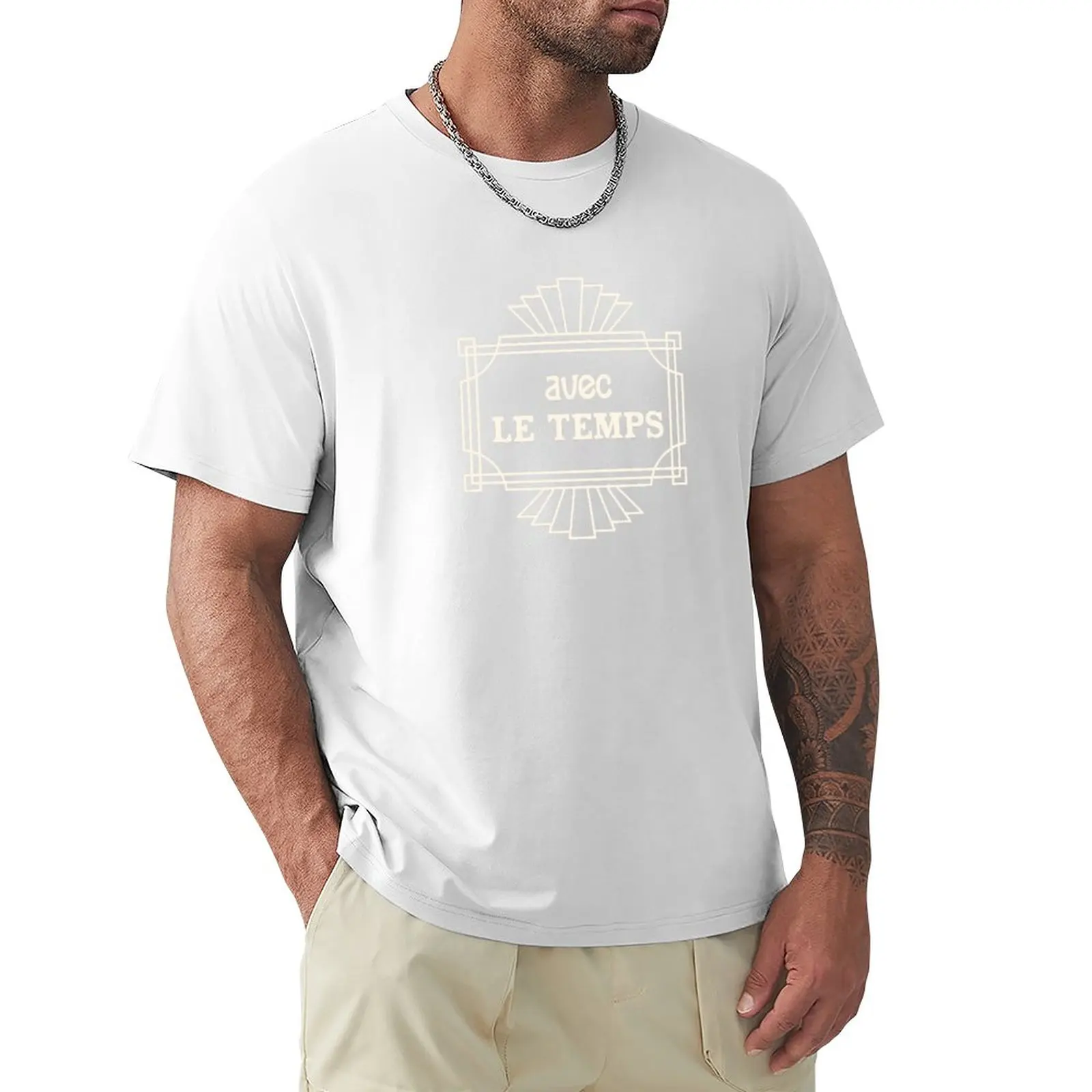 

Avec le Temps - for dark shirts T-Shirt customized t shirts Aesthetic clothing T-shirt for a boy plain black t shirts men