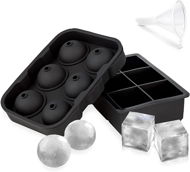 Ice Cube Molds, Square Cubes & Sphere Ball Molds, Ideal For