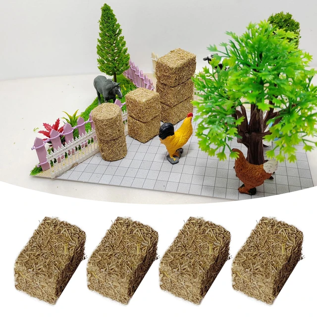 4Pcs Mini Hay Bales Miniature Life Scenes Micro Landscape Simulated  Haystack for Halloween Home Handmade DIY Decor - AliExpress