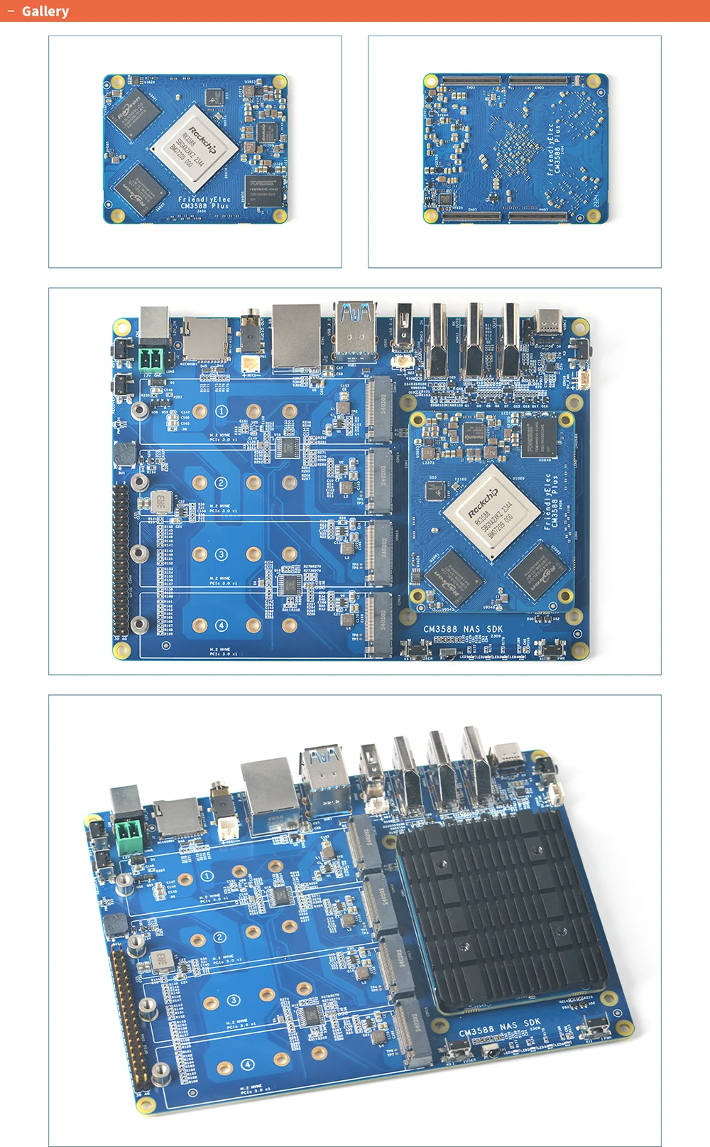 CM3588 Plus 32GB LPDDR5 NAS Kit Rockchip RK3588 Router Board with PCIe 2.5G Ethe