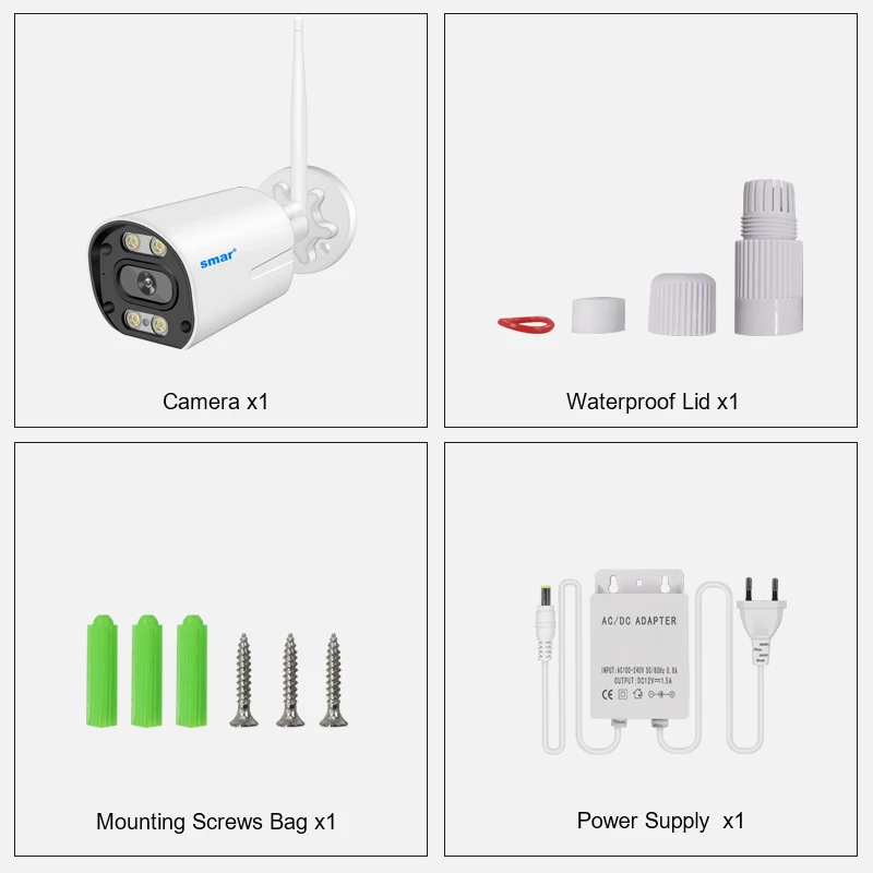 Smar ߿   IP ī޶, 2MP, 3MP, 5MP,  ī޶,  Ž, H.265 ߰ ð, P2P, Onvif, ICsee