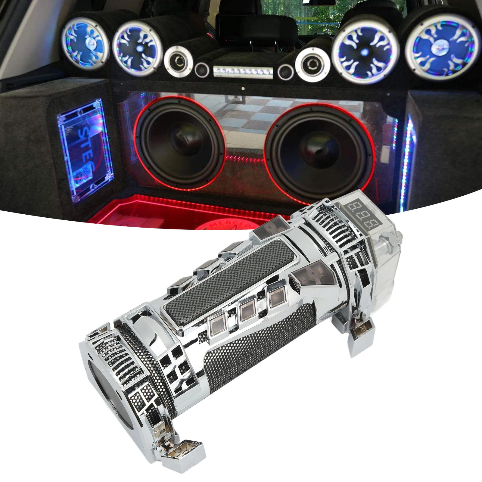 4 Farad Capacitor Digital Power Car with 3 Digit Voltage Display 4 Farad For Audio