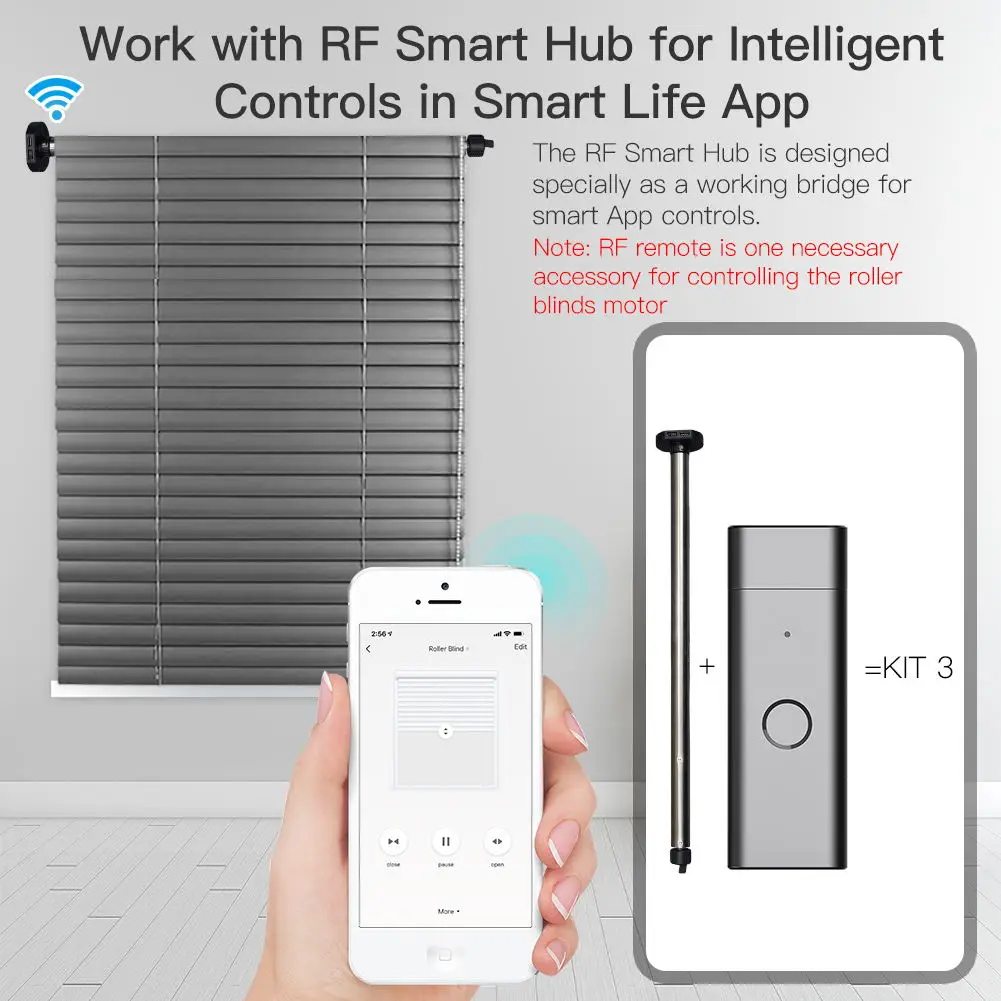 New Automatic AM15 Tubular Roller Blind Motor for 17/25mm Tube Motorized Electric Blind Shade RF433 Remote Control for 25mm Tube