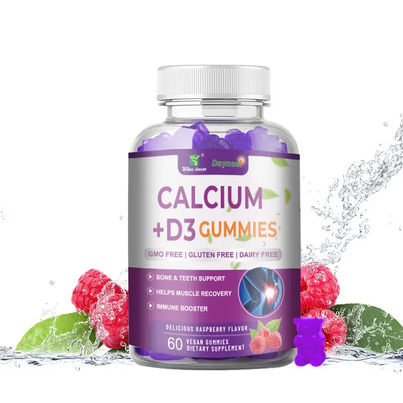 

1 bottle of calcium+D3 gummie s immunity promotes bone growth prevents osteoporosis supplements calcium health food