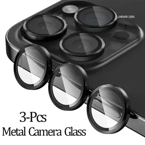 3pcs Metal Camera protector for iphone 15 pro lens cover iphone 11 12 13 14 15 pro max protector camera iphone 15 accessories iphone 14 pro lens glass iphone 15pro camera film iphone 15 pro max protection camera