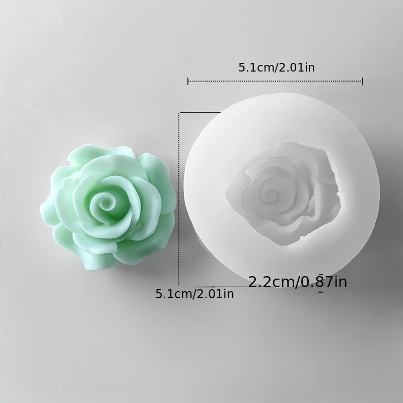 Romantic Rose Flower Candle Making Tool Tulip Resin DIY Soap Silicone Mold Lotus Chocolate Peony Cake Decor Valentine's Day Gift