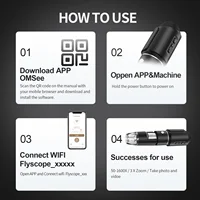 GUANMOU Microscope numérique Wifi grossissement 1600X Microscope portatif avec Support réglable pour enfants cadeaux Support IOS Android 5