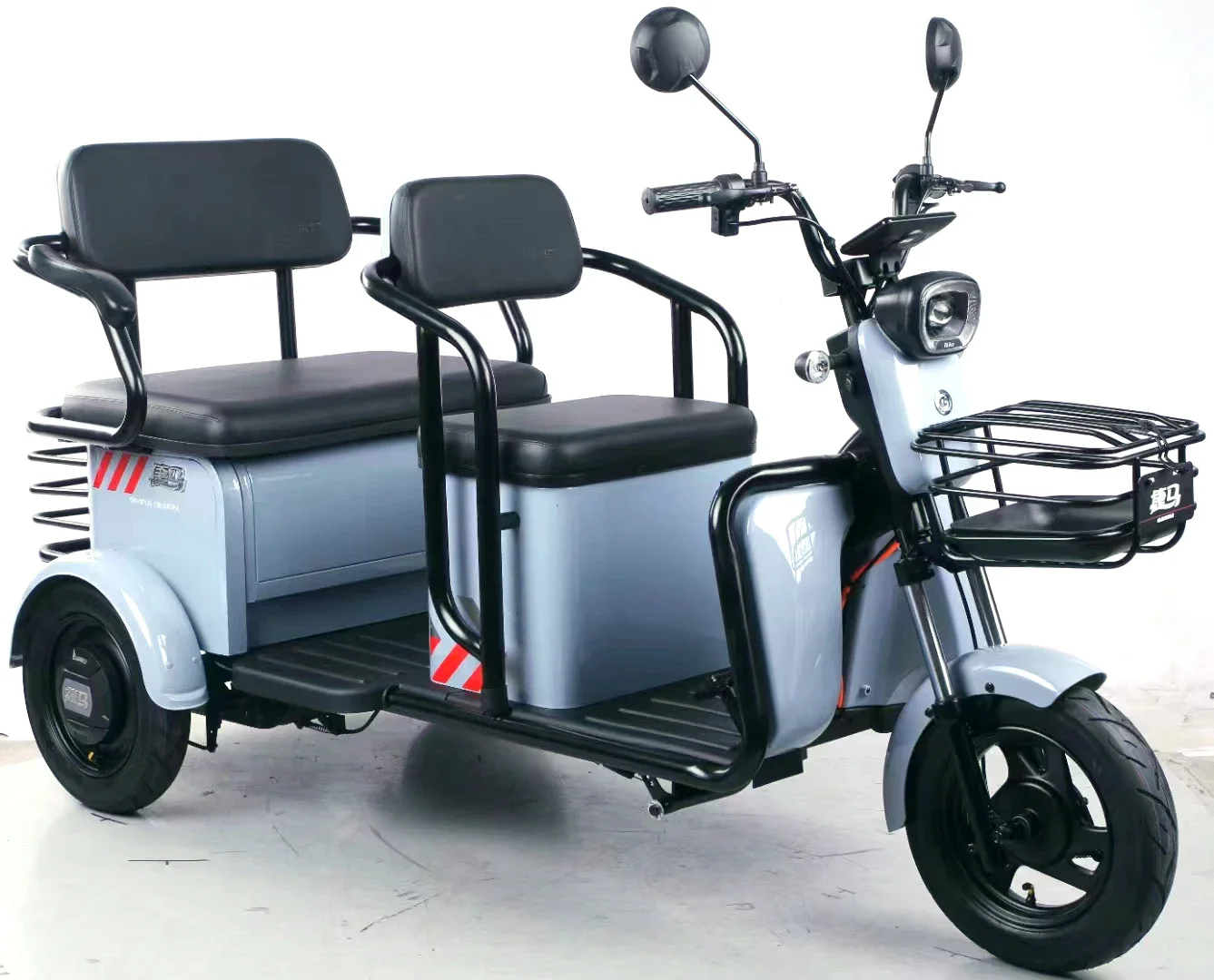 1000W Electronic Tricycle Adult with Three Seat Electric Tricycle Direct Trunk Electric Three Wheel