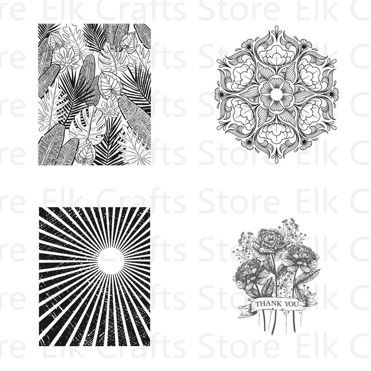 Flower Clear Stamps For Scrapbooking Templates Material Decoration