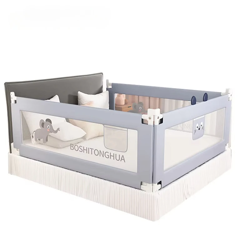 1PC Safety Kids Bed Barrier Fence for Newborn Bedroom Crib Anti-Fall Playpen Adjustable for Bed Rails Security Activity Center