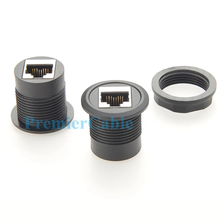 CERRXIAN 30cm RJ45 Waterproof Ethernet Extension Cable - IP67 Rated Panel Mount For Outdoor Networking