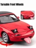 1/32 Mazda MX-5 Miniature Diecast Miata RoadSter Toy Car Model Sound & Light Doors Openable Collection Gift for Children Boy Kid 6
