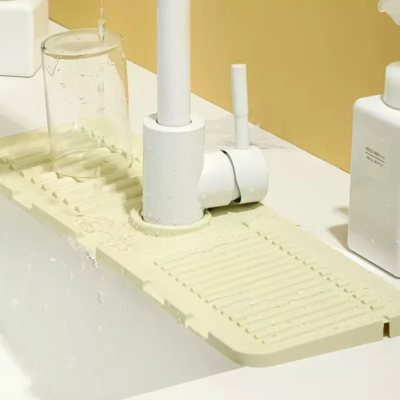 1 Stück Spritzschutzmatte für Wasserhähne, Abflussunterlage, Schnell Trocknender Küchen- und Badezimmerschutz, Leicht zu Reinigen und Langlebiges Design – Detail 2