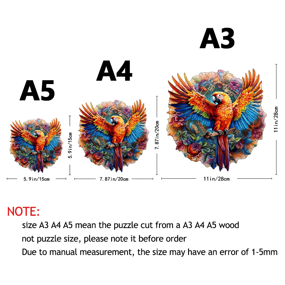 Wooden Puzzle Beautiful Hummingbird - Perfect Home Decoration and Holiday Gifts Creative Puzzle for Adults and Children 5
