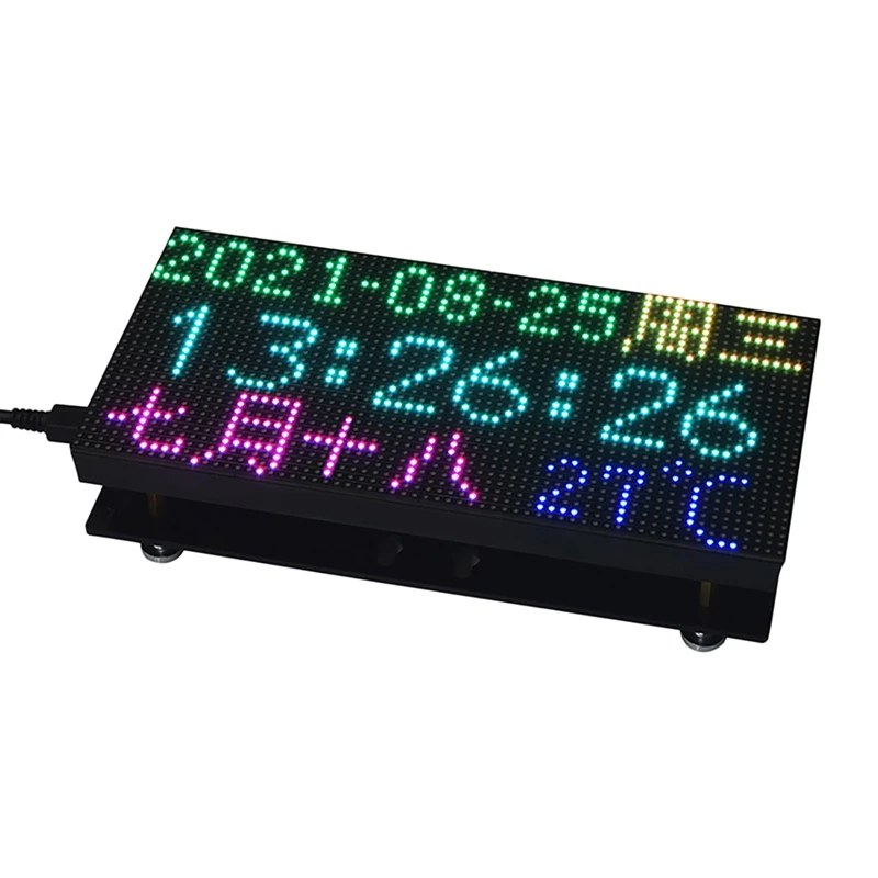 waveshare-led-display-for-raspberry-pi-4b-rgb-full-color-led-dot-matrix-display-64x32-resolution-rgb-led-display-module