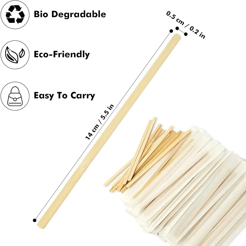 Wooden Coffee stirrers For Hot drinks 5.5'' / 7'' Buy up to 10,000 pcs