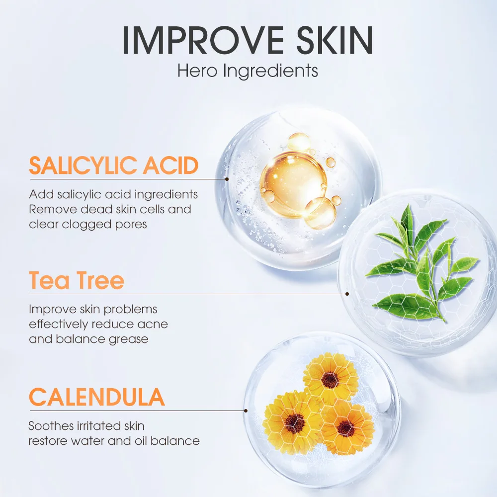 Salicylic Acid Facial Cleanser Deep Cleansing and Moisturizing To Reduce Blackheads Clean and Refreshing Foam Facial Cleanser 5