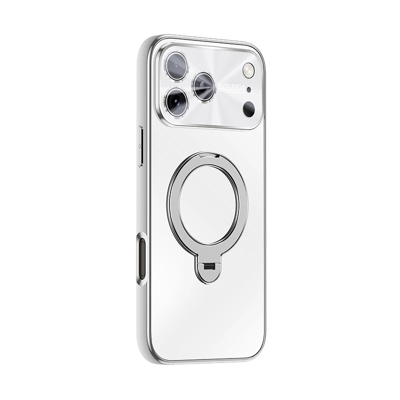 Enhanced Magnetic Phone Case with Rotating Ring Holder and Matte Finish