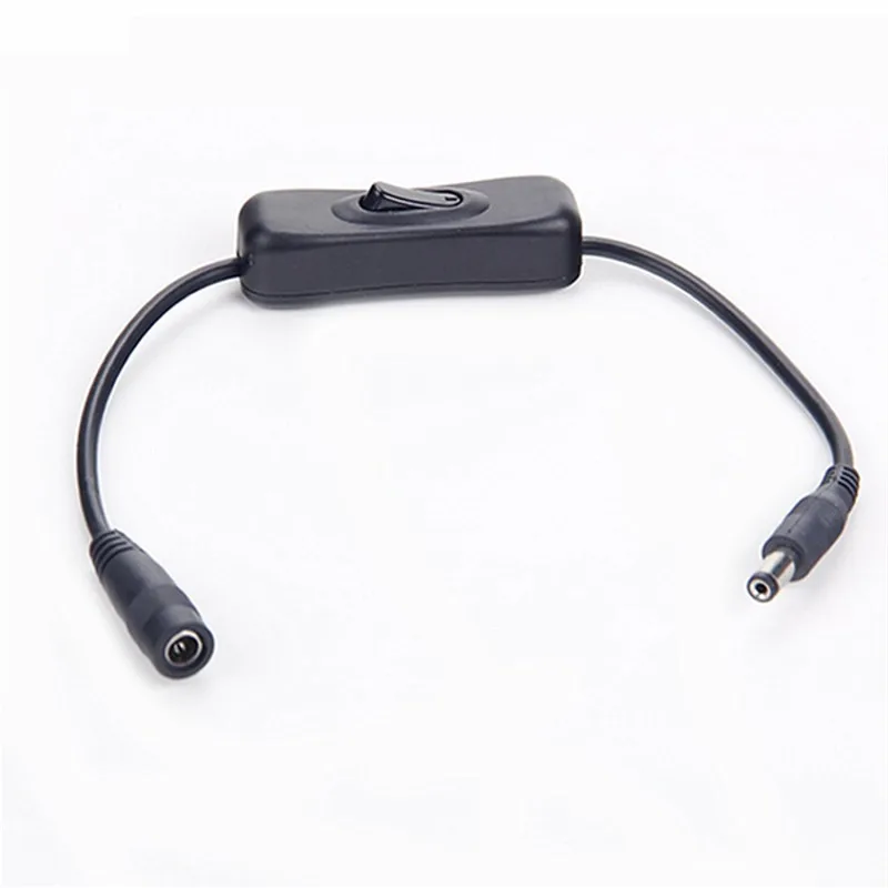 DC 12V 여성 남성 ON/OFF 스위치 전원 커넥터 와이어 LED 스트립 라이트 램프 5.5x2.1mm DC 전원 플러그 커넥터 스위치 케이블