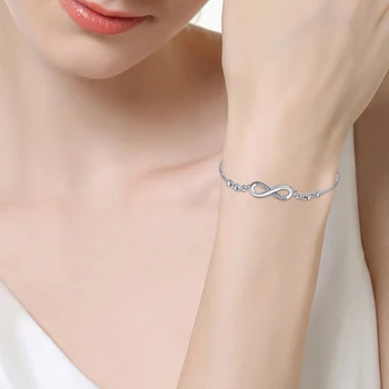 Original Bracelet 925 Silver Color Lucky Symbol Zircon Bracelet Luxury Jewelry For Woman Romantic Jewelry Valentine’s Day Gifts