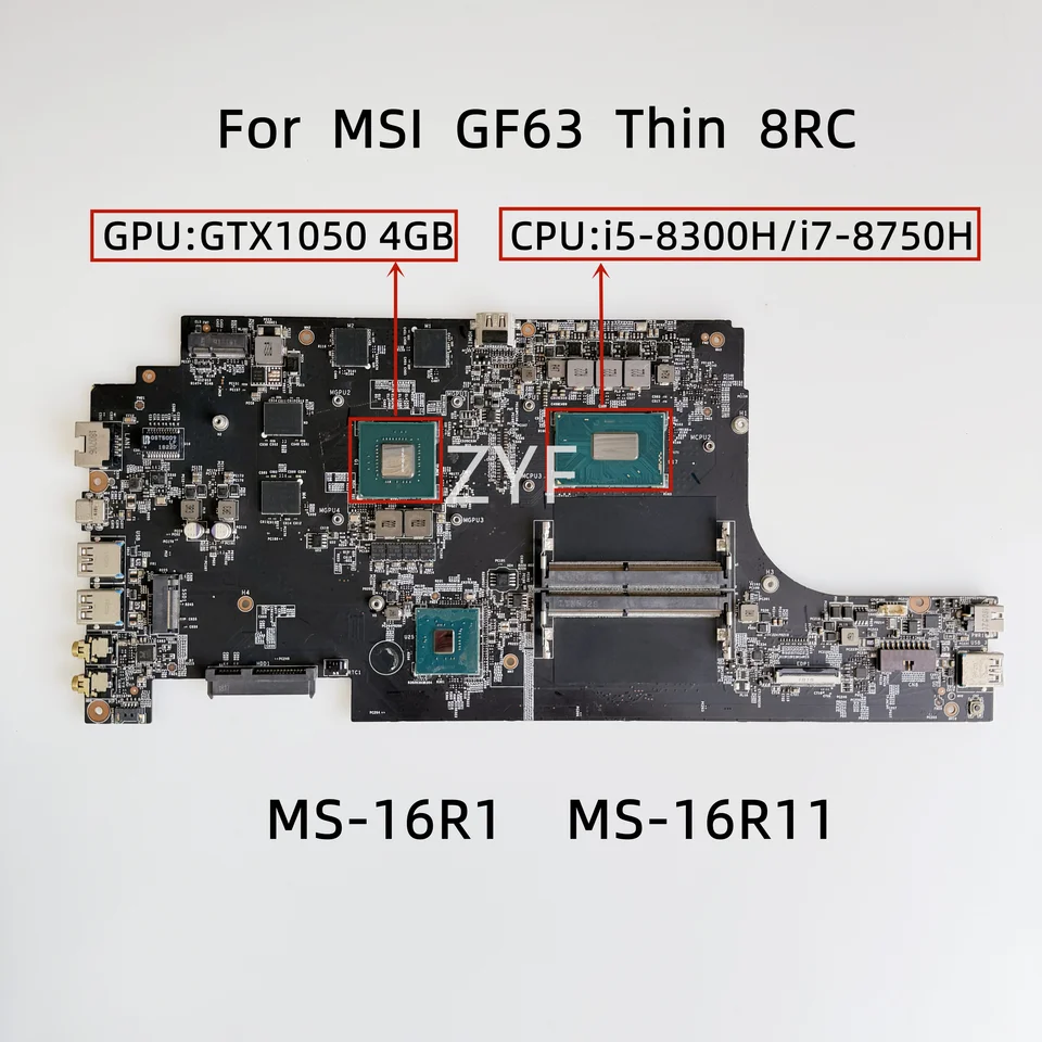 Carte Mère MSI GF62 8RC (MS-16JF) – I5-8300H, GTX1050 – Neuve, Pour Pièces