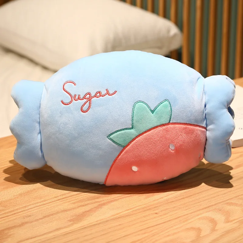 Children's plush pillow cute candy warm hands office nap pillow student small Girl Gift Pink