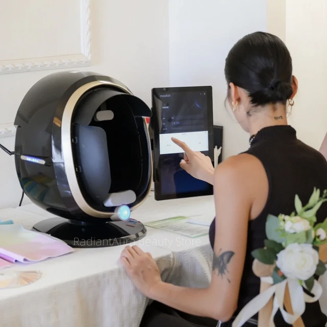 MOJI Plus 3D AI Skin Analyzer 21.5 Inches HD Screen Magic Mirror Pro Facial Detector Diagnosis Beauty Salon Necessary Equipment 1
