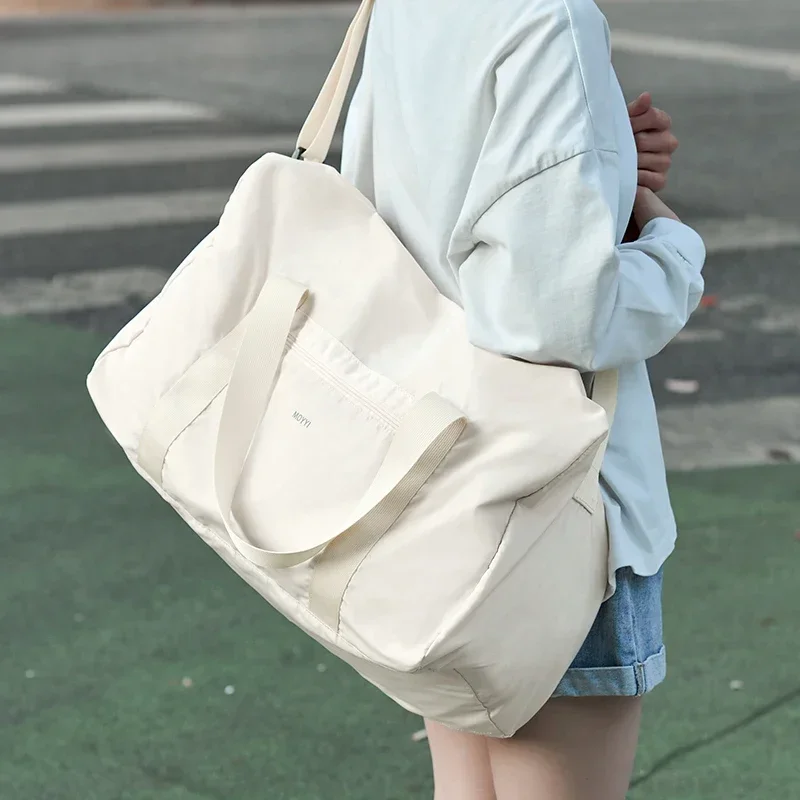 

For Women Bag Duffels Foldable Capacity Weekender Overnight Shoulder Travel Large Travel 37L Tote Waterproof Oxford Gym Sports