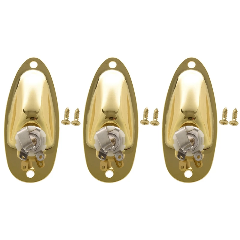

3Pcs Boat Output Input Jack Plate Sockets For Fender Strat Guitar Replacement Parts