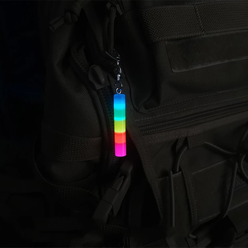 Colorful Stick Luminous EDC Pendant Resin Self-luminous Signal Marker Key Chain Non-tritium Tube Creative Bag Hanging Buckle