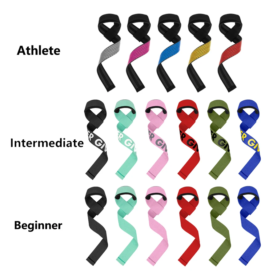 Weight lifting Wrist Straps Strength Training Lift Exercise Wrist Wrap Adjustable Non-Slip Gel Grip Band Fitness Bodybuilding