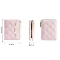 New Embroidery Coin Purse Women Wallet Ladies PU Leather Solid Color Short Wallet Zipper Card Bag Card Holder Student Money Bag - Image 6