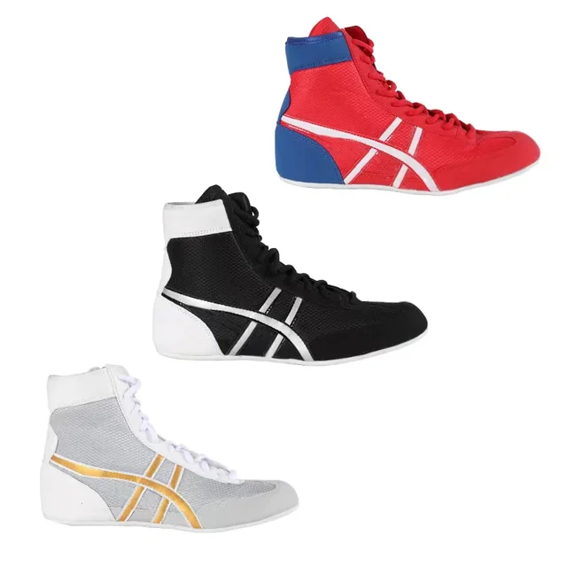 Weightlifting shoes boxing shoes breathable wear-resistant non-slip wrestling shoes fighting sports shoes gym training shoes 1