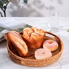 Eco Firendly Rattan Storage Tray Handwoven Wicker Basket Bread Snack Food Plate Fruit Cake Platter Dinner Serving Tray Tea Tray 6