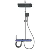 Bathroom Drizzle System Set Space Aluminum Shower System,LED display Matte Gray Pressurized Shower Bath Shower Set Home 5