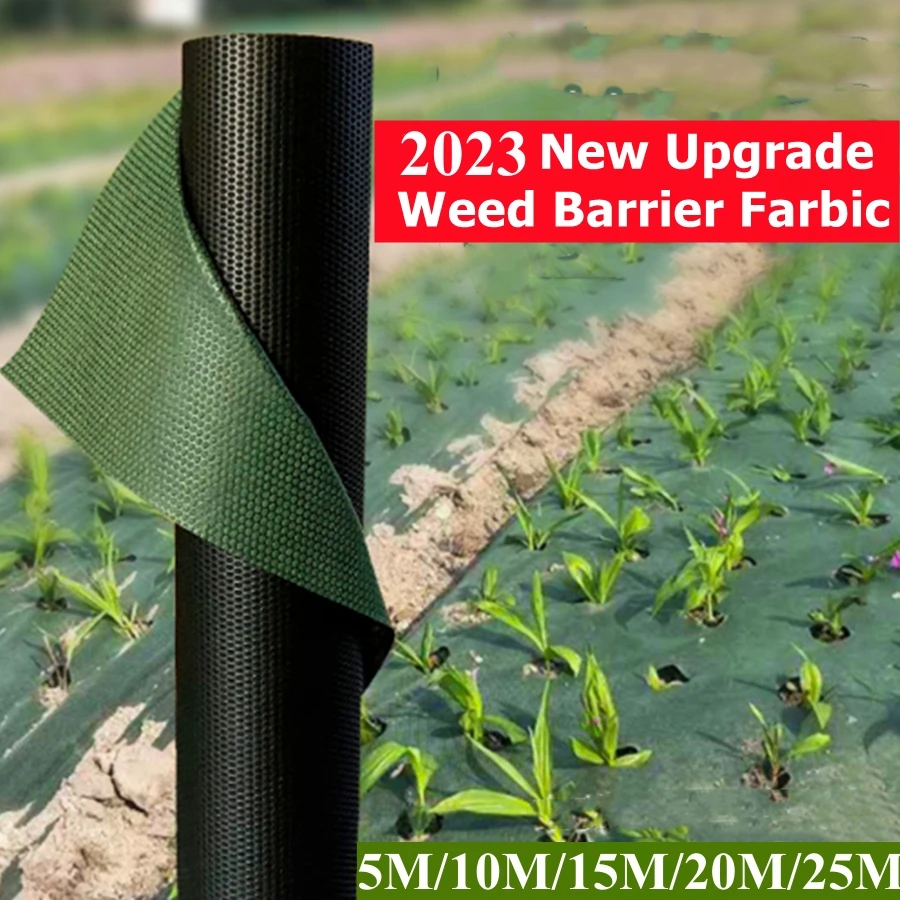 Moisturized Pest Control Weed Barrier Landscape Fabric, Nourishing Garden Ground Cover for Farming Planting, Upgrade