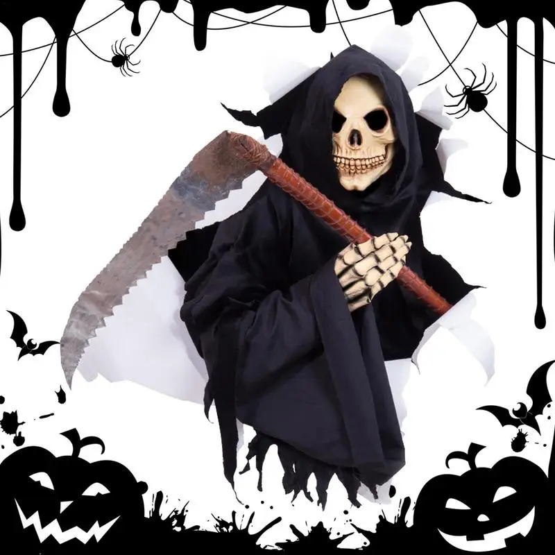 

Halloween Wall Decals Halloween Witch Window Stickers Peel And Stick Witch Back Ax Decorative Sticker For Wall Home Living Room