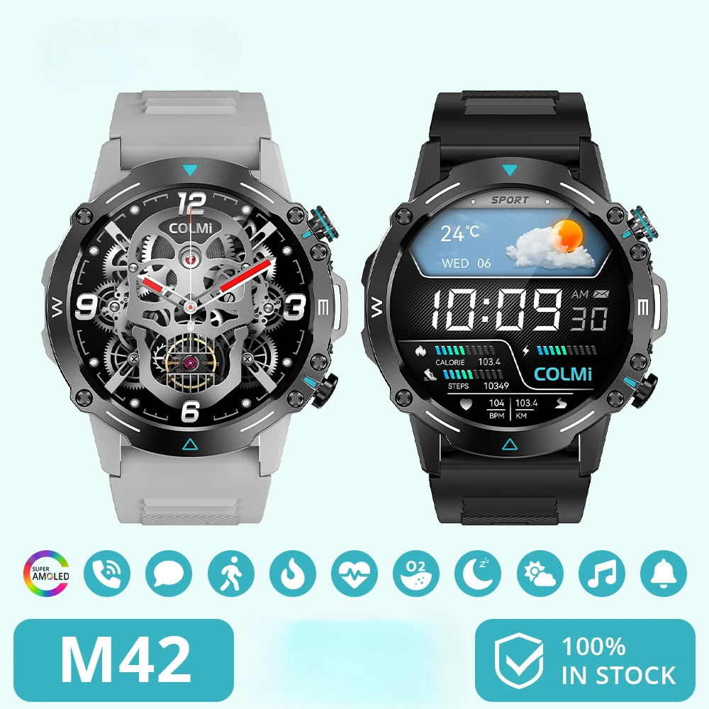m42-smartwatch-143''-amoled-display-100-sports-modes-voice-calling-smart-watch-men-women-e-toughness-watchmilitary-smart-watch