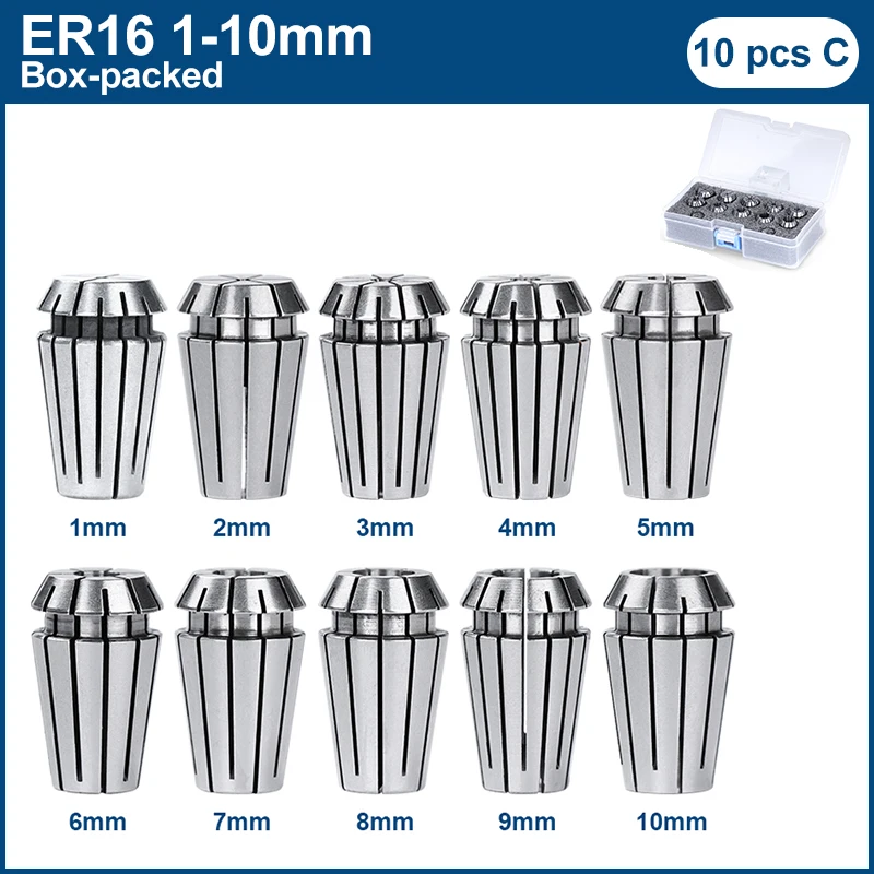XCAN Werkzeughalter ER16 Federspannzangenfutter 1 mm 6 mm 10 mm 1/4 1/8 Zoll Klemmfutter ER16 Schraubenschlüssel für CNC-Graviermaschine Drehmaschine Mühle – Detail 7
