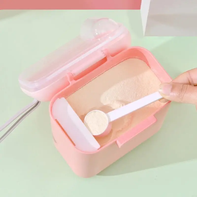 16FE Baby Formula Dispenser with 400ml/800ml Milk Powder Storage Box Infant Essential Cereal Toddle Snacks Container