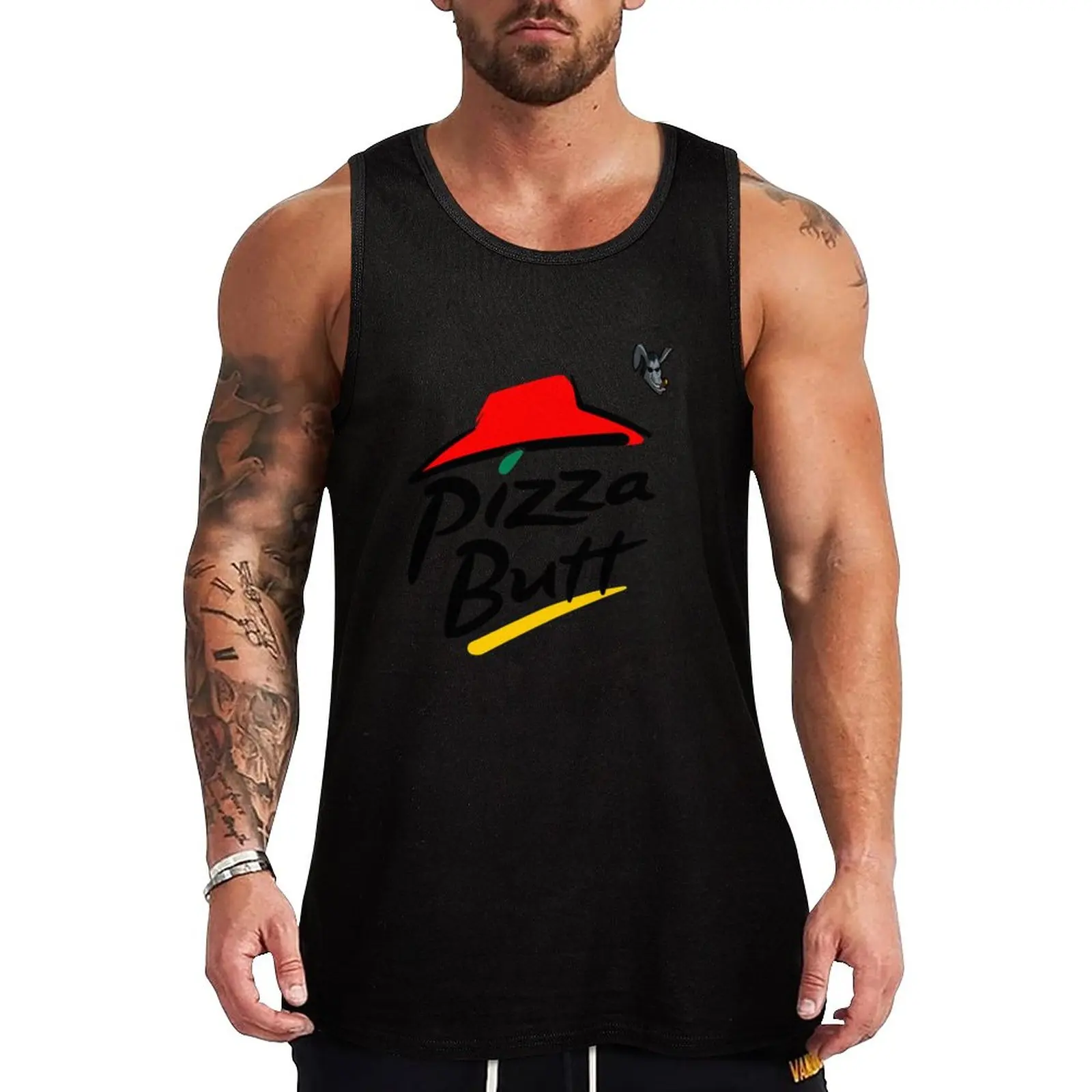 

New Pizza Butt Dunkey Tank Top sleeveless Men's sports t-shirt gym sleeveless vest men