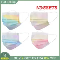 1/3/5SETS Disposable Face Mask For Adult Breathable Safety Mask 4 Layers Outdoor Sports Cycling Masks Dust-proof Masks Health 1