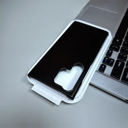 Ultra Thin Translucent Frameless Sandstone Hard Case - Matte PC Slim Cover - Galaxy S23 Ultra (Black)